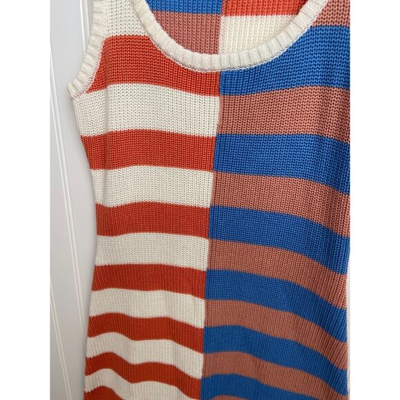 Minkpink Madi Dress Women's M Striped Tamara Spliced Knit Vacation Beach - Picture 3 of 6